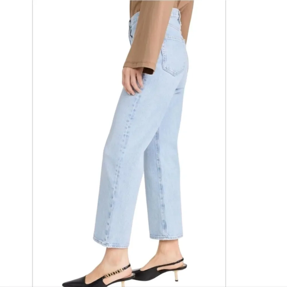 Frame Denim Blue Straight Leg Jeans with High Waist - Picture 2 of 6